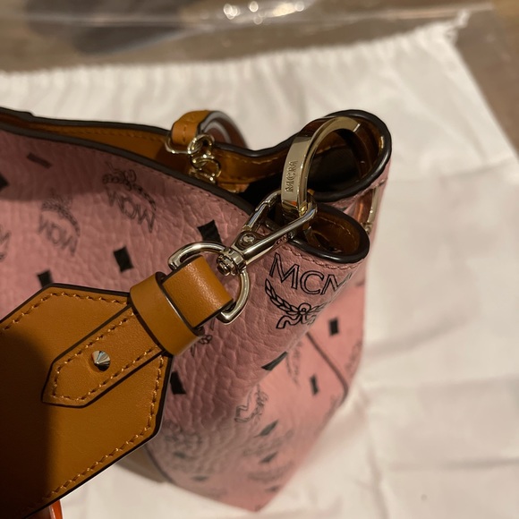 MCM Medium Visetos Hobo Carryall Tote Handbag - Picture 3 of 12